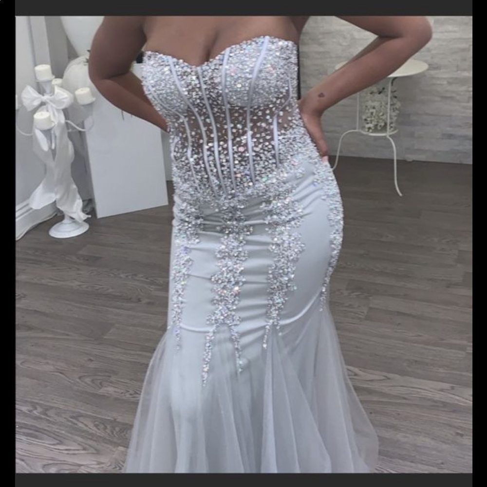 Jovani strapless gown
